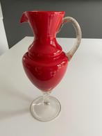 Empoli vaas  glas, Ophalen of Verzenden, Zo goed als nieuw, Rood, Glas