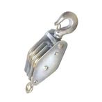 Paire de poulies à 3 roues en laiton Ø 60 mm avec œil, Enlèvement ou Envoi, Neuf