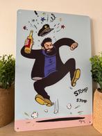 Metalen reclamebord Kuifje, Ophalen of Verzenden, Kuifje, Zo goed als nieuw, Plaatje, Poster of Sticker