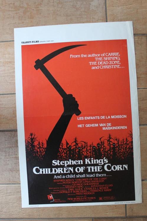 filmaffiche Children Of The Corn 1984 filmposter, Verzamelen, Posters, Zo goed als nieuw, Film en Tv, A1 t/m A3, Rechthoekig Staand