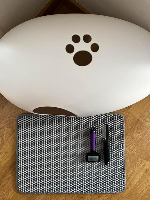 Design Kattenbak Wit - 70 x 40 x 40 cm, Dieren en Toebehoren, Kattenbakken, Zo goed als nieuw, Gesloten, Ophalen
