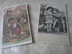 2 Vintage Postkaarten  " Kindjes", Ongelopen, Kinderen, Ophalen of Verzenden