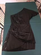 Shein satijnen zwarte avondjurk, Ophalen of Verzenden, Gedragen