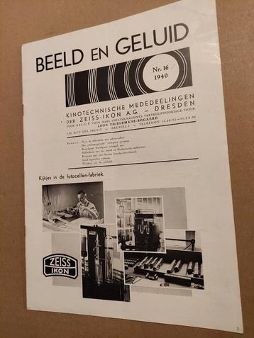 1940 : zeiss ikon beeld en geluid folder beschikbaar voor biedingen