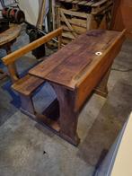 Authentiek houten bureau - schoolbank, Antiek en Kunst, Ophalen