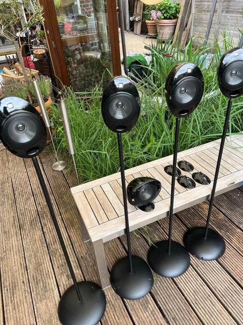 KEF Egg speakers + standaards – stijlvol en topgeluid!, Audio, Tv en Foto, Luidsprekerboxen, Zo goed als nieuw, Surroundset zonder subwoofer