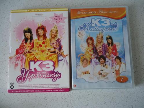 2 DVD's  van "K3" Het IJsprinsesje en de Kattenprins., Cd's en Dvd's, Dvd's | Kinderen en Jeugd, Zo goed als nieuw, Tv fictie
