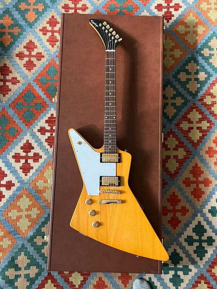 Epiphone Gibson Explorer Korina LEFTY, Muziek en Instrumenten, Snaarinstrumenten | Gitaren | Elektrisch, Epiphone, Ophalen