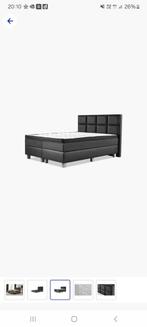 Boxspring 180x200, Huis en Inrichting, Slaapkamer | Slaapbanken, Gebruikt, Zwart, Tweepersoons, Ophalen of Verzenden