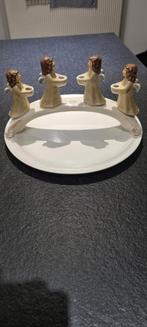 Goebel: Engelenbrug Kerst 16,5 x 30 cm., Ophalen of Verzenden