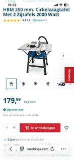 Zaagtafel HBM, Ophalen, Cirkelzaag, 70 mm of meer, Nieuw