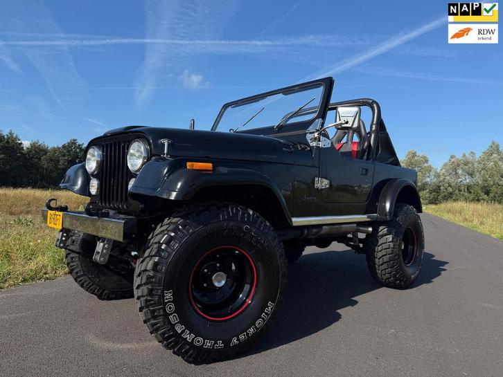 Jeep 4x4 CJ 6,6 V8 CJ-7 Topstaat, Auto's, Oldtimers, Bedrijf, Te koop, 4x4, Lederen bekleding, Open dak, Jeep, Benzine, Cabriolet