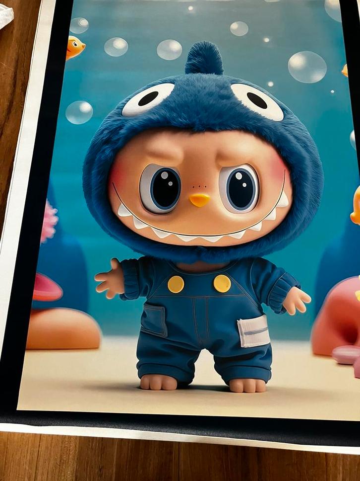 Baby Shark Labubu. op canvas., Kinderen en Baby's, Kinderkamer | Inrichting en Decoratie, Nieuw, Ophalen