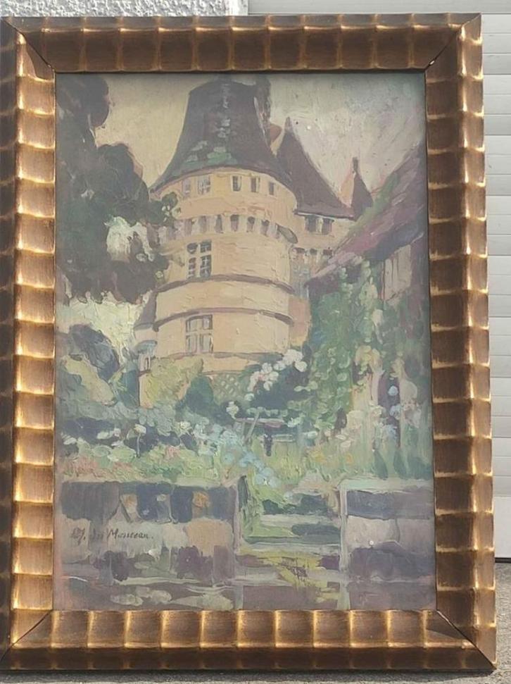 huile sur panneau signe mathilde de monceau de bergendal, Antiek en Kunst, Kunst | Schilderijen | Klassiek, Ophalen of Verzenden