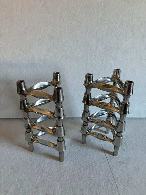 Stoff Nagel BMF vintage kandelaren set van 8 stuks, Huis en Inrichting, Woonaccessoires | Wijnrekken, Gebruikt, Ophalen of Verzenden