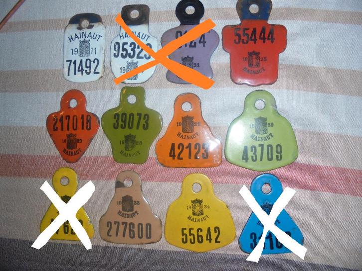 anciennes plaque velo en émaille plaques fiscale hainaut, Antiquités & Art, Antiquités | Email, Enlèvement ou Envoi