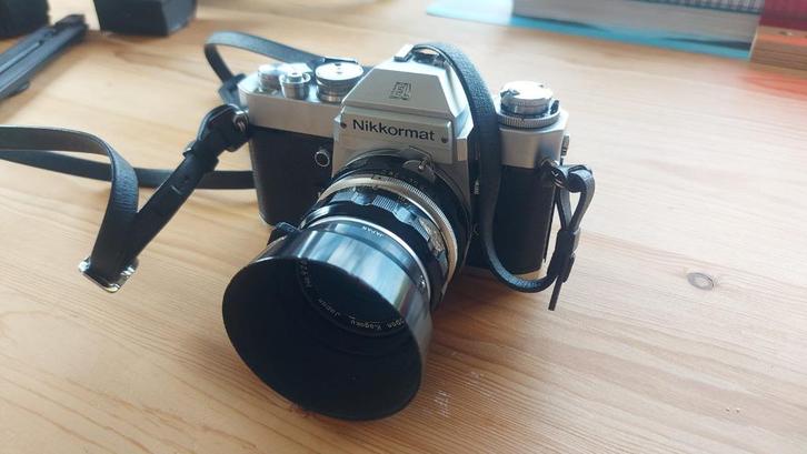 Nikon SLR camera Nikkormat EL uit 1972 complete set, Audio, Tv en Foto, Fotocamera's Analoog, Gebruikt, Spiegelreflex, Nikon, Ophalen of Verzenden