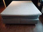 Boxspring + Matras + Topper (IKEA) – 160x200 cm, Huis en Inrichting, Slaapkamer | Boxsprings, Ophalen, Gebruikt, Tweepersoons