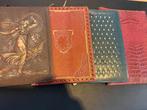 4x lederen boekomslag, Antiek en Kunst, Ophalen of Verzenden