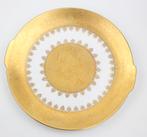 porselein plateau/bord, 24 kt verguld, Enlèvement ou Envoi, Comme neuf, Porcelaine, Assiette ou Plat