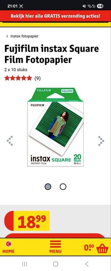 Instax square fotopapier beschikbaar voor biedingen