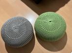 Poef gehaakt, Huis en Inrichting, Ophalen, Zo goed als nieuw, Rond, 50 tot 75 cm
