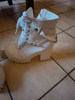 bottines femme, Kleding | Dames, Ophalen, Wit, Lage of Enkellaarzen, Zo goed als nieuw