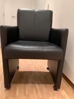6 zwarte kunstlederen stoelen/ zetels, Huis en Inrichting, Stoelen, Zo goed als nieuw, Ophalen