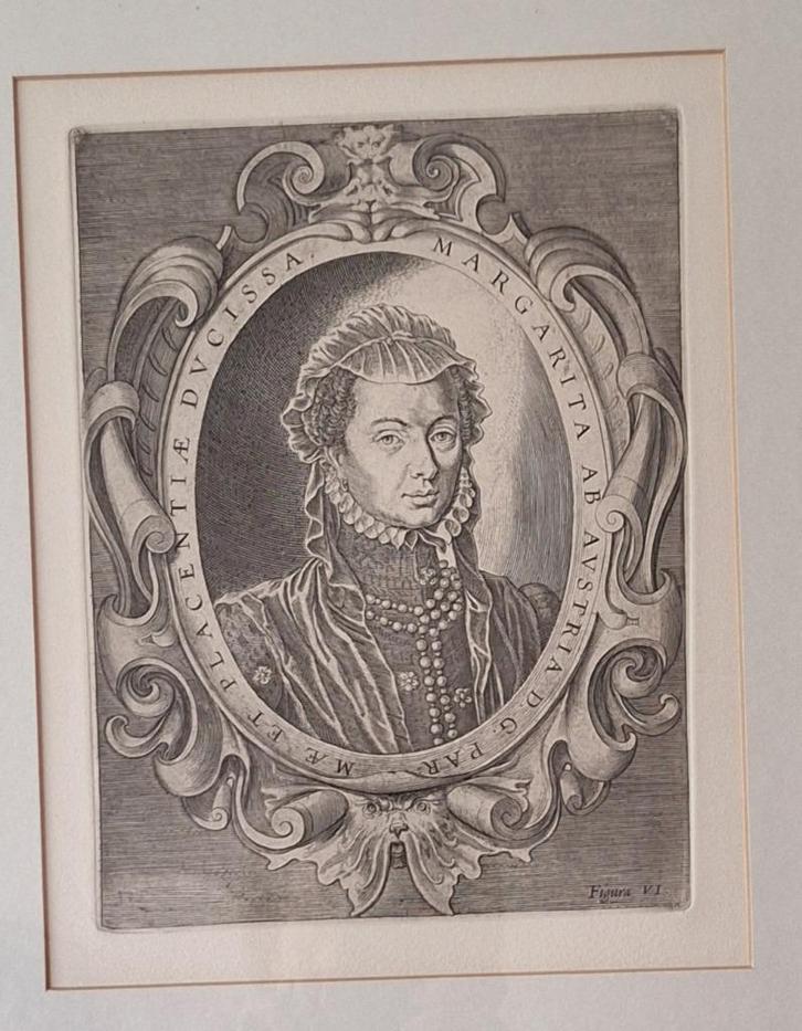 ets Margareta van Oostenrijk, Antiek en Kunst, Kunst | Etsen en Gravures, Ophalen