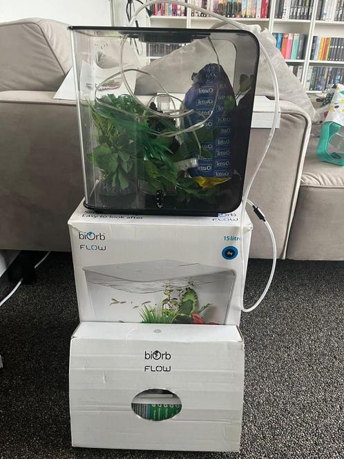 Biorb flow 15 liter + toebehoren, Dieren en Toebehoren, Vissen | Aquaria en Toebehoren, Zo goed als nieuw, Leeg aquarium, Ophalen