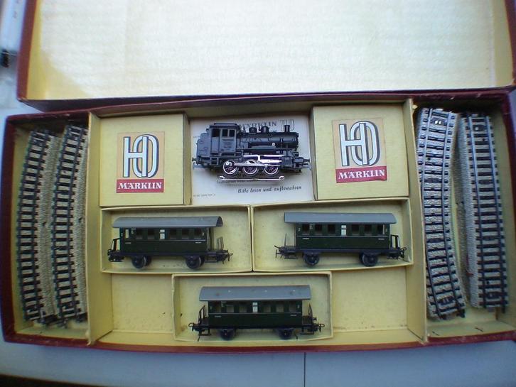 Märklin 3100 personenwagen set begin jaren 50, Hobby en Vrije tijd, Modeltreinen | H0, Gebruikt, Treinset, Wisselstroom, Märklin