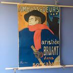 Aristide Bruant poster van H.T. Lautrec - jaren 80, Ophalen of Verzenden, Gebruikt