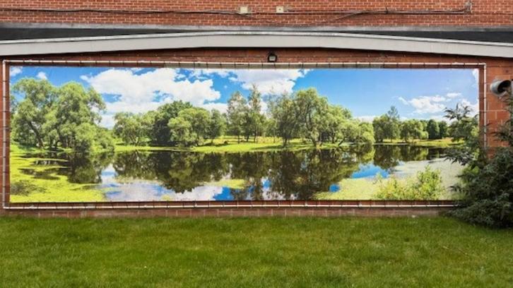 Tuindoek, Tuin en Terras, Tuinwanddecoratie, Gebruikt, Ophalen