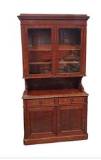 Bibliothèque française de style Louis-Philippe en acajou 19e, Ophalen, Gebruikt, Overige materialen, Met lade(s)