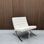 Knoll Barcelona chair - Bianco premium leder (wit), Ophalen of Verzenden