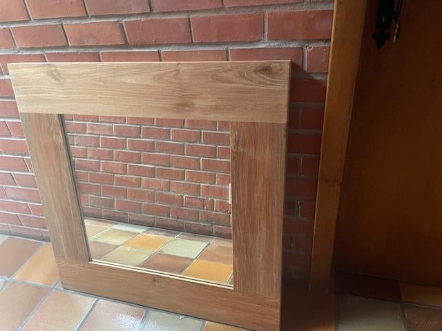 Spiegel, Huis en Inrichting, Woonaccessoires | Spiegels, Ophalen, Vierkant, Nieuw, 75 tot 100 cm