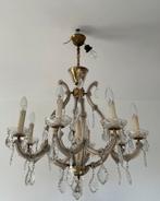 Antieke luster met 8 armen, Ophalen, Gebruikt, Glas