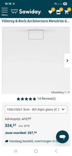 Douchebak villeroy en boch 1m x 1m, Ophalen, Gebruikt
