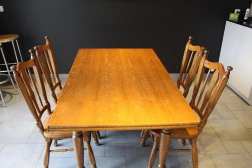 Table et 8 chaises en chêne, Maison & Meubles, Tables | Tables à manger, Utilisé, 50 à 100 cm, 200 cm ou plus, Cinq personnes ou plus