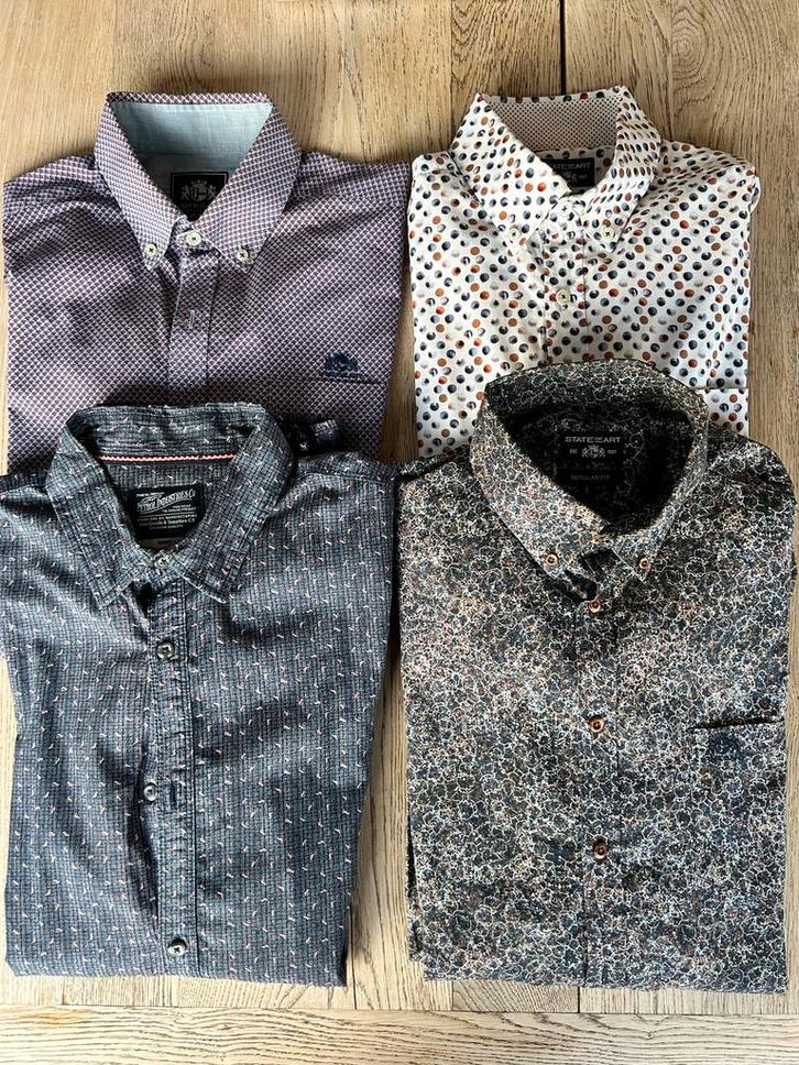 Pakket 6 overhemden (4 lange mouw, 2 korte) oa State of Art, Kleding | Heren, Heren-kledingpakketten, Gedragen, Maat 52/54 (L)