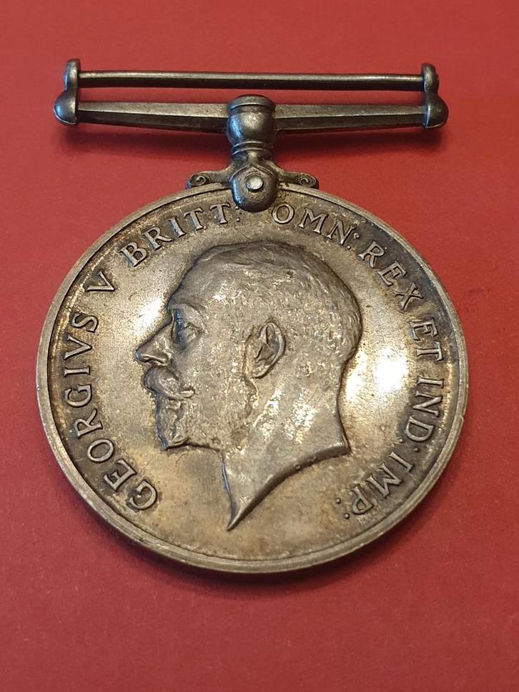 1918 g0reat britain king george V war medal silver military, Postzegels en Munten, Penningen en Medailles, Ophalen of Verzenden