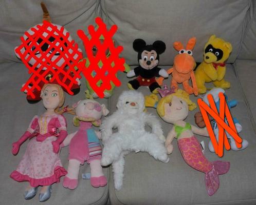 Knuffels allerlei gekende figuurtjes (Mix 1), Kinderen en Baby's, Speelgoed | Knuffels en Pluche, Zo goed als nieuw, Overige typen