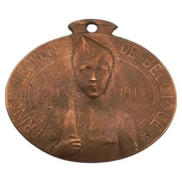 Prince Leopold de Belgique 1914-1915 - medaille beschikbaar voor biedingen