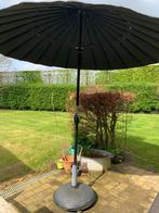 Parasol Oregon, rond 250 cm, noir, Jardin & Terrasse, Parasols, 2 à 3 mètres, Parasol sur pied, Étanche, Enlèvement