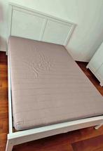 Schitterend wit houten bed LeenBakker 140/200 boxsprings, Ophalen, Zo goed als nieuw