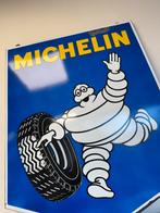 MICHELIN emaille reclamebord XL 1962, Ophalen of Verzenden, Gebruikt, Reclamebord
