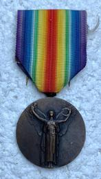 Medaille, Franse Overwinningsmed Victory 1914-1918, WOI, Verzamelen, Ophalen of Verzenden, Landmacht, Lintje, Medaille of Wings