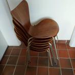7 vlinderstoelen Arne Jacobsen, Huis en Inrichting, Ophalen, Gebruikt, Bruin, Scandinavisch modernisme