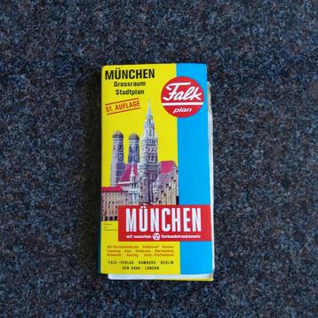 München. Zeer gedetailleerd stadsplan 'Falk'. beschikbaar voor biedingen