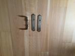 Koperen deurkrukken met slotplaat, Doe-het-zelf en Bouw, Hang- en Sluitwerk, Ophalen, Gebruikt, Koper of Messing, Klink of Kruk